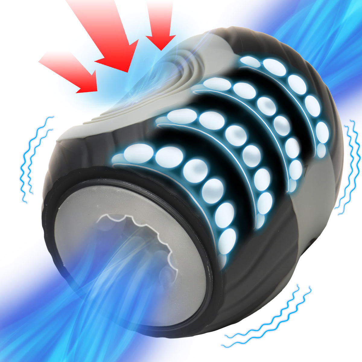 PRESSION vibrating and squeezing masturbator