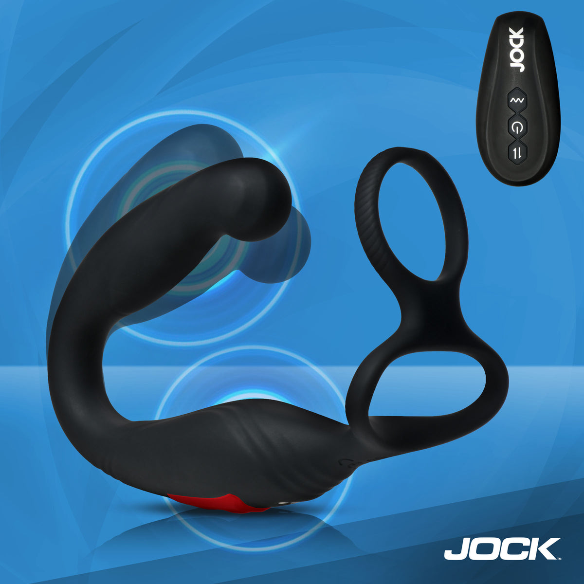 AXE gyrating prostate vibrator with cock ring